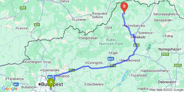 Map: Budapest Airport (BUD), Ferihegy, Liszt Ferenc to Alsótelekes