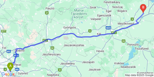 Map: Budapest Airport (BUD), Ferihegy, Liszt Ferenc to Csincse