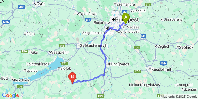 Map: Budapest Airport (BUD), Ferihegy, Liszt Ferenc to Fürged