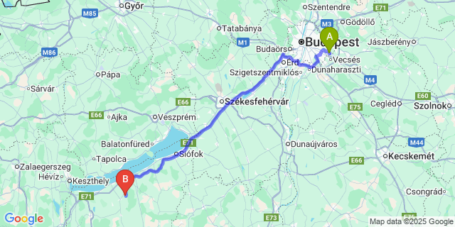 Map: Budapest Airport (BUD), Ferihegy, Liszt Ferenc to Gyugy