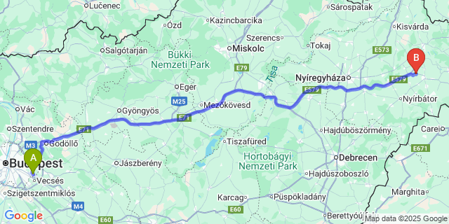 Map: Budapest Airport (BUD), Ferihegy, Liszt Ferenc to Jármi