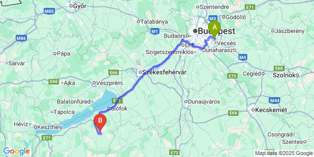 Map: Budapest Airport (BUD), Ferihegy, Liszt Ferenc to Kapoly