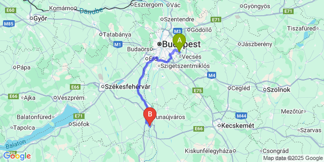 Map: Budapest Airport (BUD), Ferihegy, Liszt Ferenc to Kisapostag