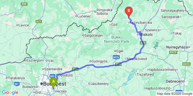 Map: Budapest Airport (BUD), Ferihegy, Liszt Ferenc to Kurityán