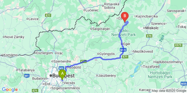 Map: Budapest Airport (BUD), Ferihegy, Liszt Ferenc to Nekézseny