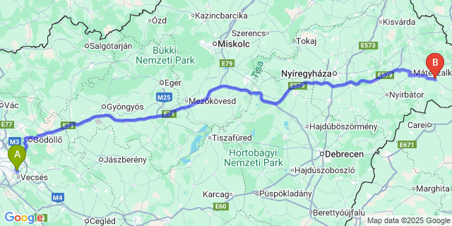 Map: Budapest Airport (BUD), Ferihegy, Liszt Ferenc to Ököritófülpös