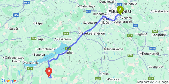 Map: Budapest Airport (BUD), Ferihegy, Liszt Ferenc to Polány