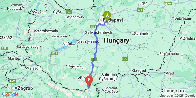 Map: Budapest Airport (BUD), Ferihegy, Liszt Ferenc to Sárok