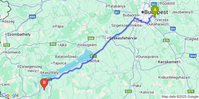 Map: Budapest Airport (BUD), Ferihegy, Liszt Ferenc to Somogyzsitfa