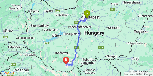 Map: Budapest Airport (BUD), Ferihegy, Liszt Ferenc to Szőkéd