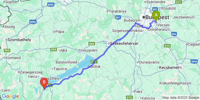 Map: Budapest Airport (BUD), Ferihegy, Liszt Ferenc to Tikos