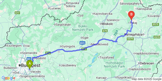 Map: Budapest Airport (BUD), Ferihegy, Liszt Ferenc to Timár